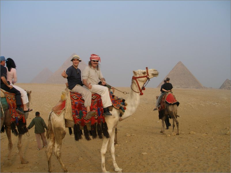 Crew on camels